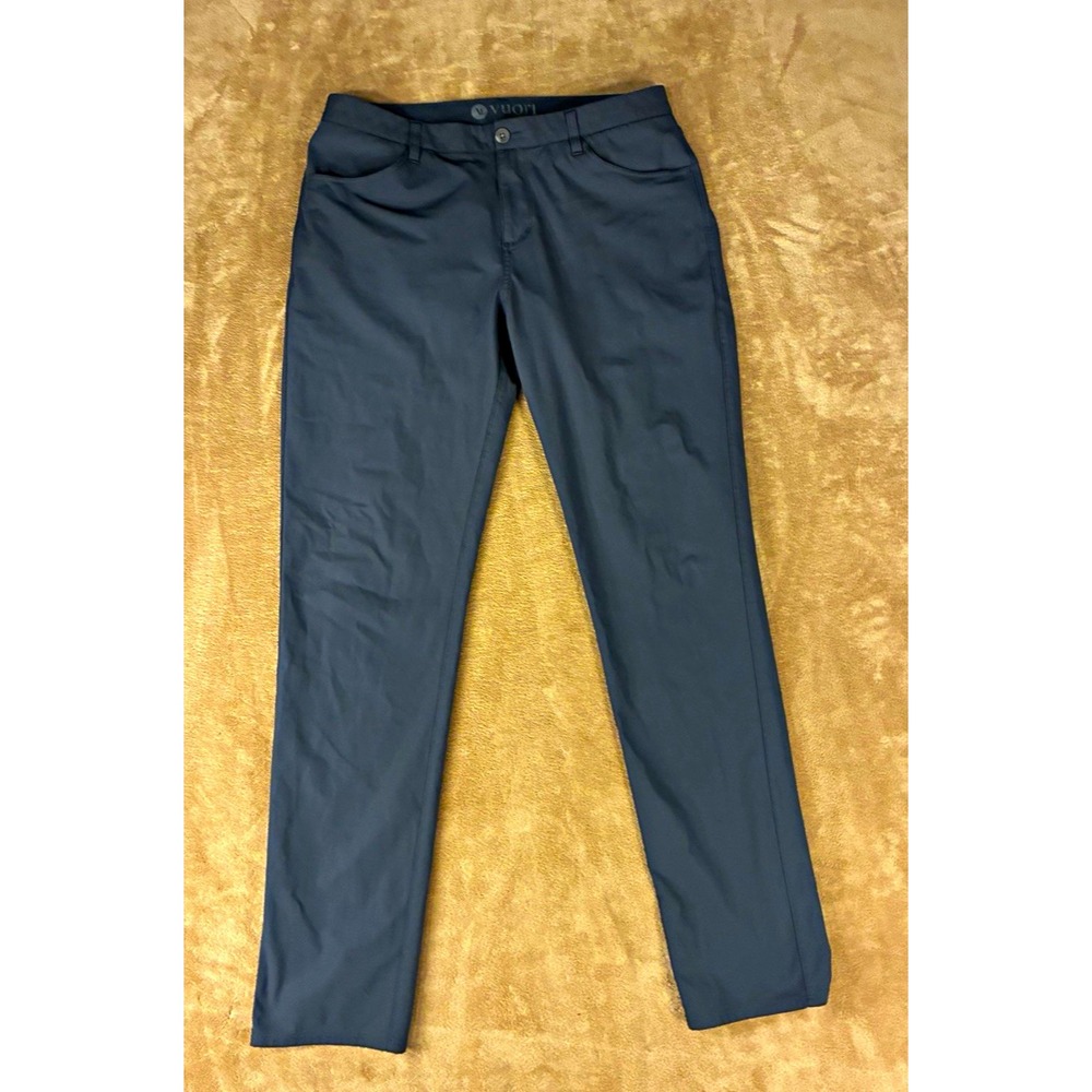 Vuori Mens Pants Gray Large Meta Pants 5 pocket Tech Performance Stretch Golf